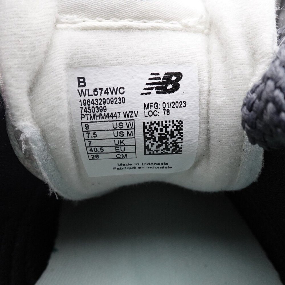 NEW New Balance 574 Sneakers WL574WC Grey/White/Floral - Picture 15 of 15